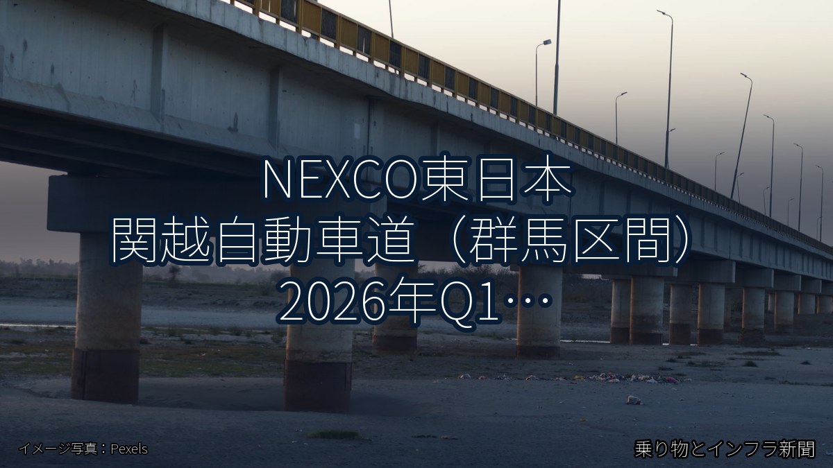 NEXCO東日本 関越自動車道（群馬区間） 2026年Q1 トンネル改修に関する発表（乗り物とインフラ新聞）