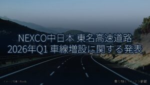 NEXCO中日本 東名高速道路 2026年Q1 車線増設に関する発表（乗り物とインフラ新聞）