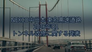 NEXCO中日本 東名高速道路 2026年Q1 トンネル改修に関する発表（乗り物とインフラ新聞）
