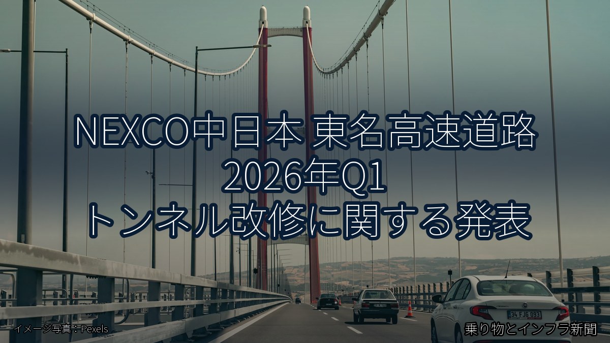 NEXCO中日本 東名高速道路 2026年Q1 トンネル改修に関する発表（乗り物とインフラ新聞）