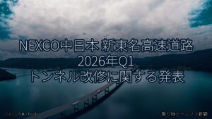 NEXCO中日本 新東名高速道路 2026年Q1 トンネル改修に関する発表（乗り物とインフラ新聞）