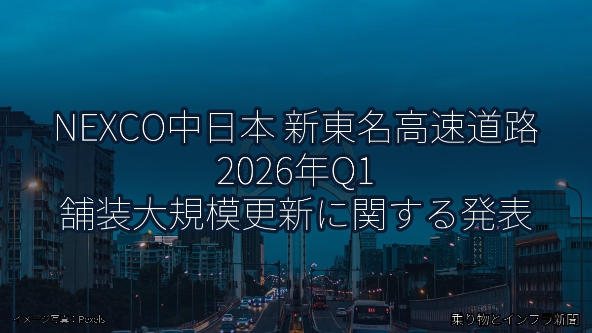 NEXCO中日本 新東名高速道路 2026年Q1 舗装大規模更新に関する発表（乗り物とインフラ新聞）
