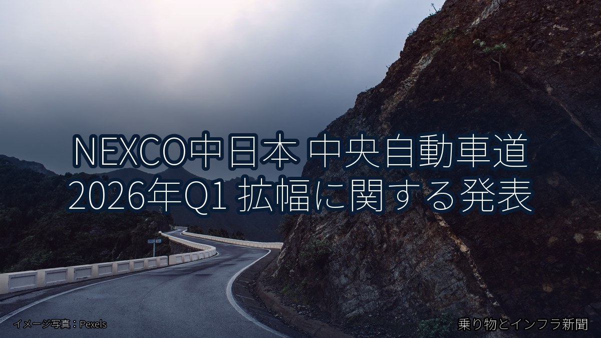 NEXCO中日本 中央自動車道 2026年Q1 拡幅に関する発表（乗り物とインフラ新聞）