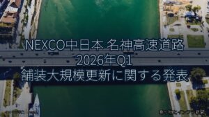 NEXCO中日本 名神高速道路 2026年Q1 舗装大規模更新に関する発表（乗り物とインフラ新聞）