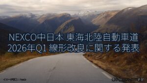 NEXCO中日本 東海北陸自動車道 2026年Q1 線形改良に関する発表（乗り物とインフラ新聞）