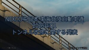 NEXCO中日本 東海北陸自動車道 2026年Q1 トンネル改修に関する発表（乗り物とインフラ新聞）