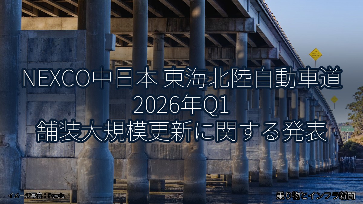 NEXCO中日本 東海北陸自動車道 2026年Q1 舗装大規模更新に関する発表（乗り物とインフラ新聞）