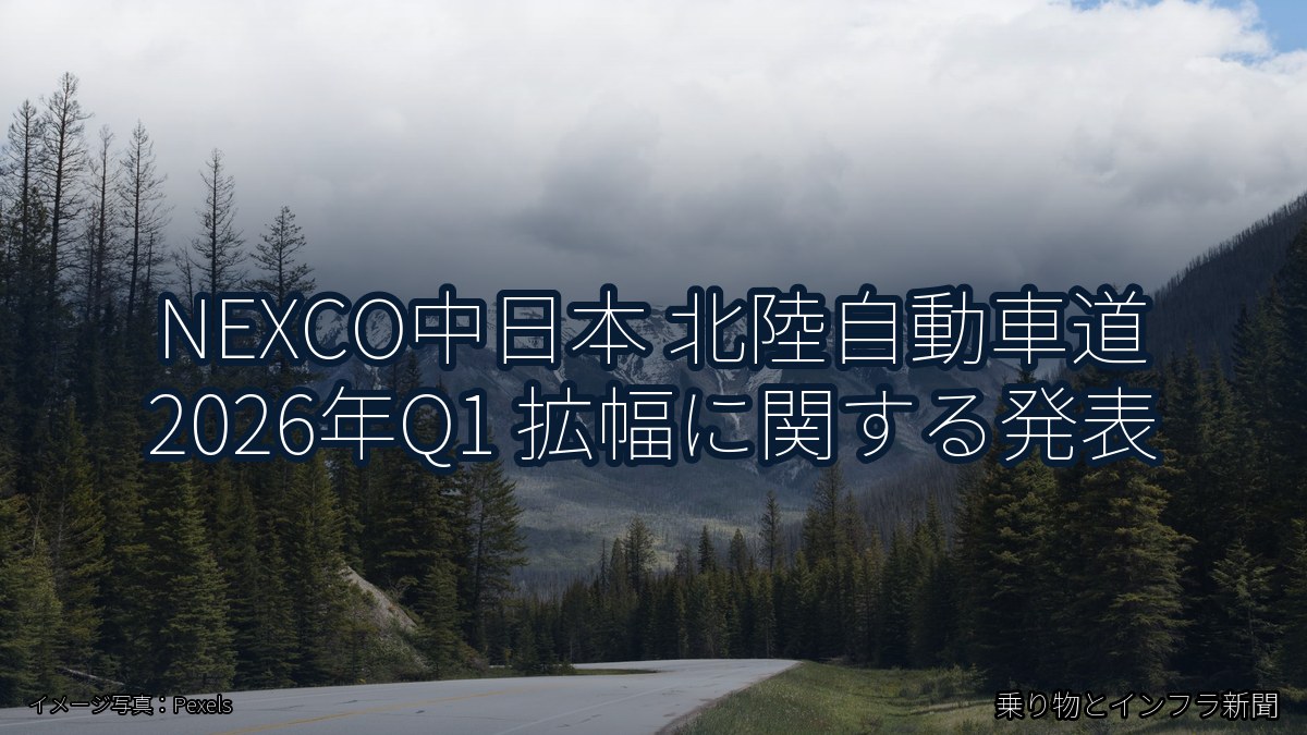 NEXCO中日本 北陸自動車道 2026年Q1 拡幅に関する発表（乗り物とインフラ新聞）