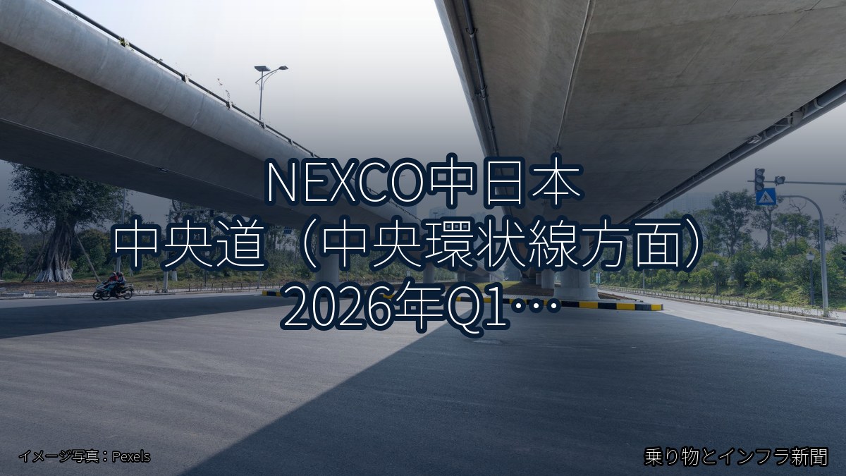 NEXCO中日本 中央道(中央環状線方面) 2026年Q1 舗装大規模更新に関する発表(乗り物とインフラ新聞)