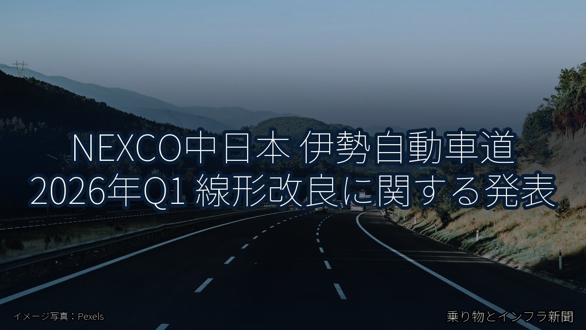 NEXCO中日本 伊勢自動車道 2026年Q1 線形改良に関する発表(乗り物とインフラ新聞)