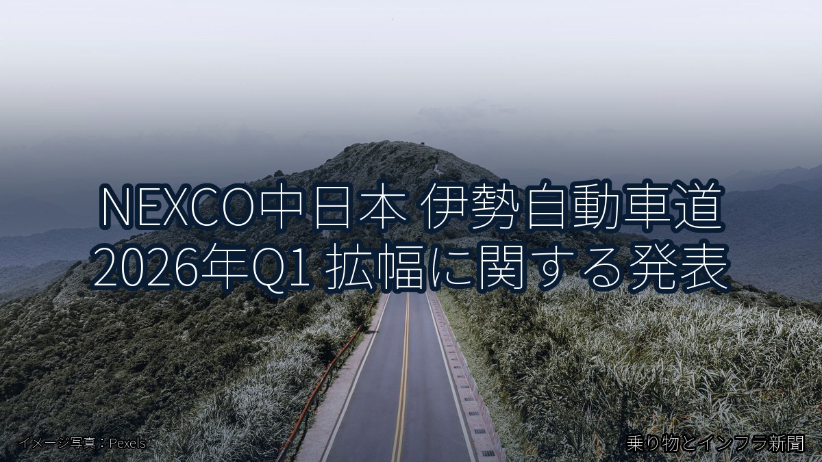 NEXCO中日本 伊勢自動車道 2026年Q1 拡幅に関する発表（乗り物とインフラ新聞）