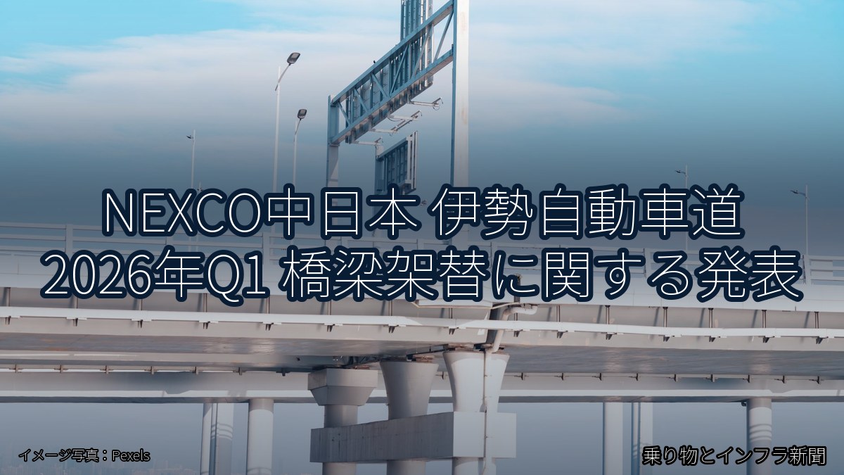 NEXCO中日本 伊勢自動車道 2026年Q1 橋梁架替に関する発表（乗り物とインフラ新聞）