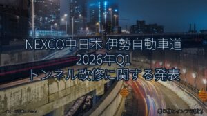 NEXCO中日本 伊勢自動車道 2026年Q1 トンネル改修に関する発表（乗り物とインフラ新聞）