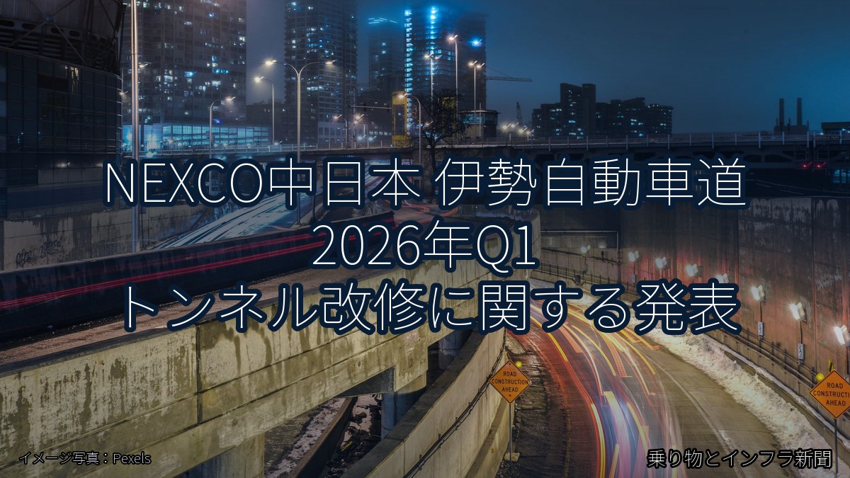 NEXCO中日本 伊勢自動車道 2026年Q1 トンネル改修に関する発表（乗り物とインフラ新聞）