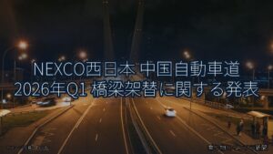 NEXCO西日本 中国自動車道 2026年Q1 橋梁架替に関する発表（乗り物とインフラ新聞）