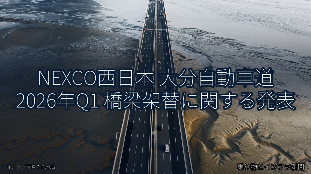 NEXCO西日本 大分自動車道 2026年Q1 橋梁架替に関する発表（乗り物とインフラ新聞）