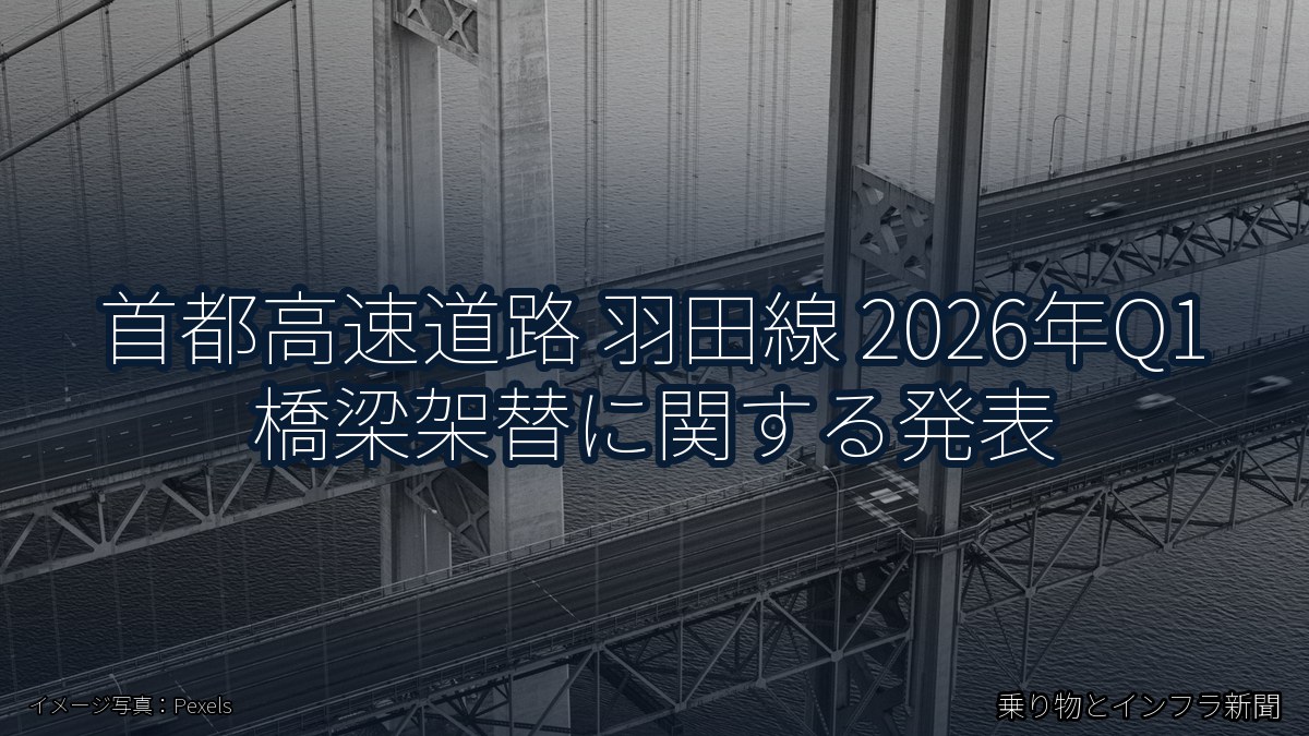 首都高速道路 羽田線 2026年Q1 橋梁架替に関する発表（乗り物とインフラ新聞）