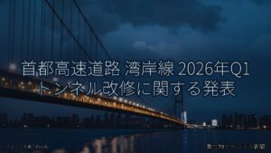 首都高速道路 湾岸線 2026年Q1 トンネル改修に関する発表（乗り物とインフラ新聞）