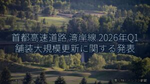 首都高速道路 湾岸線 2026年Q1 舗装大規模更新に関する発表（乗り物とインフラ新聞）