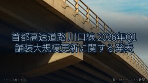 首都高速道路 川口線 2026年Q1 舗装大規模更新に関する発表（乗り物とインフラ新聞）