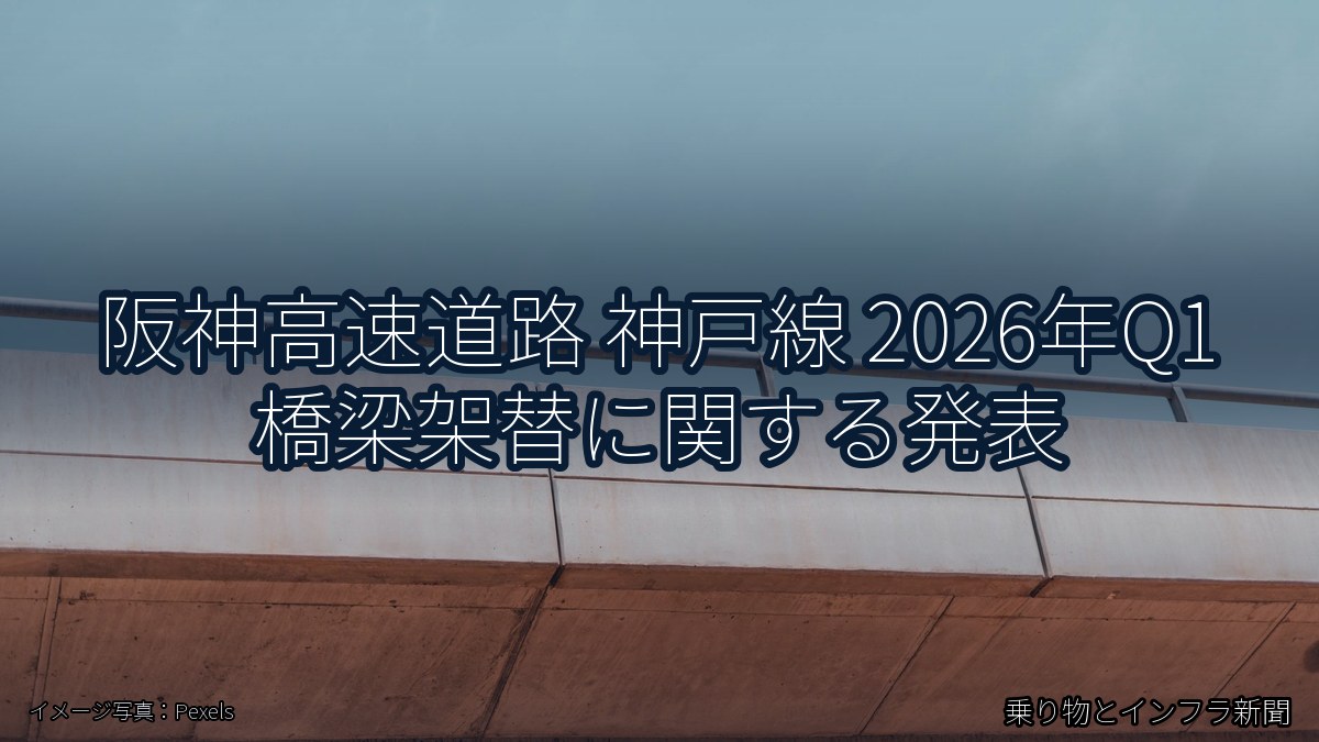 阪神高速道路 神戸線 2026年Q1 橋梁架替に関する発表（乗り物とインフラ新聞）