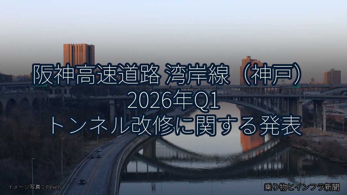 阪神高速道路 湾岸線（神戸） 2026年Q1 トンネル改修に関する発表（乗り物とインフラ新聞）
