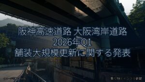 阪神高速道路 大阪湾岸道路 2026年Q1 舗装大規模更新に関する発表（乗り物とインフラ新聞）