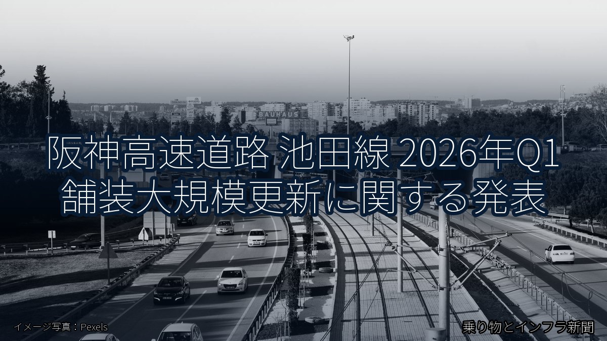 阪神高速道路 池田線 2026年Q1 舗装大規模更新に関する発表（乗り物とインフラ新聞）