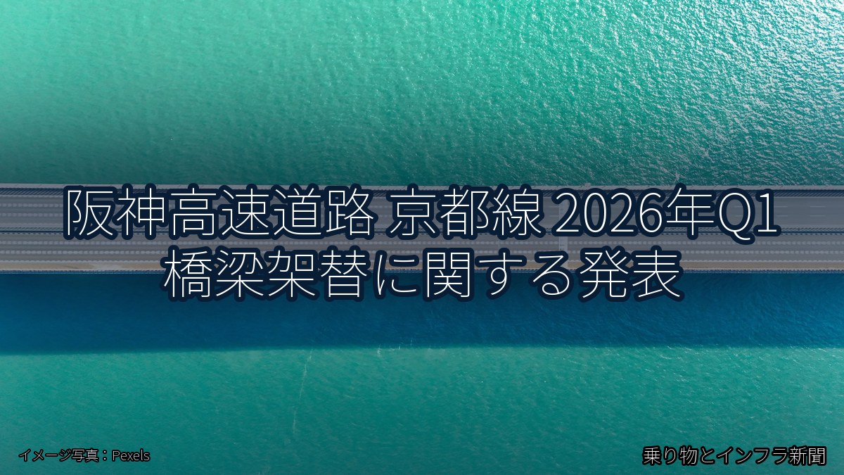 阪神高速道路 京都線 2026年Q1 橋梁架替に関する発表（乗り物とインフラ新聞）
