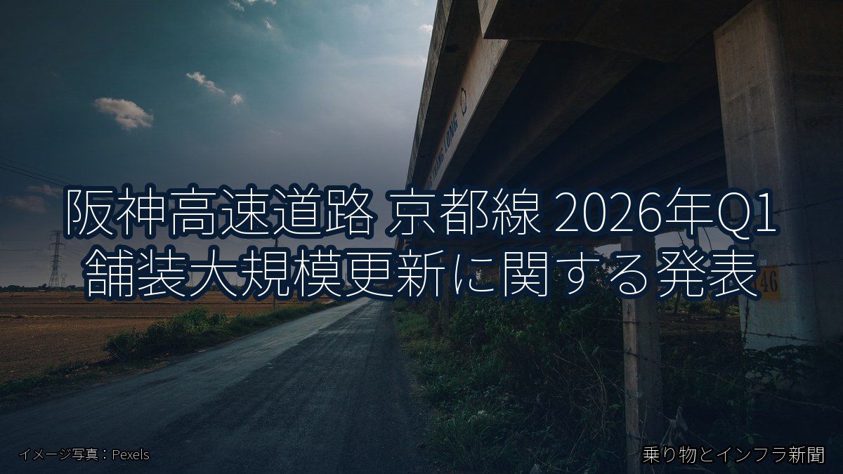 阪神高速道路 京都線 2026年Q1 舗装大規模更新に関する発表（乗り物とインフラ新聞）