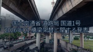 国土交通省 道路局 国道1号 2026年Q1 橋梁架替に関する発表（乗り物とインフラ新聞）