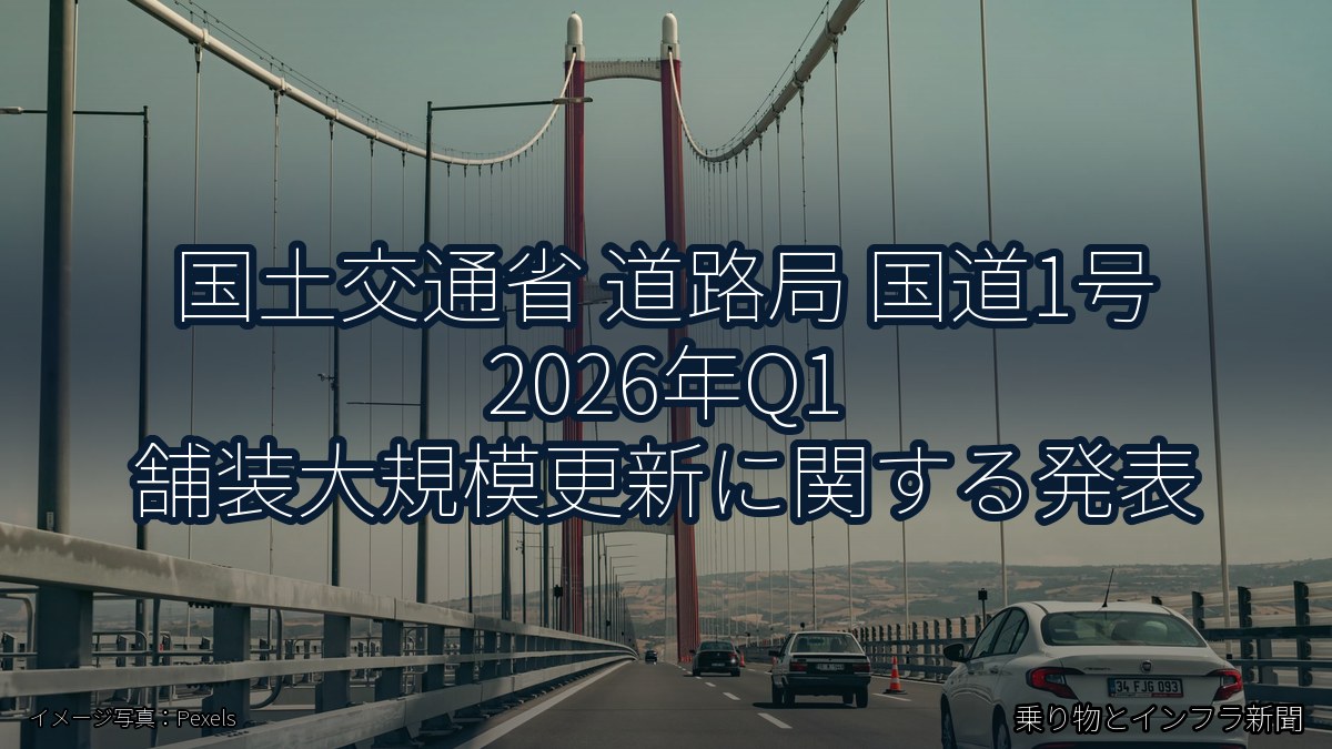 国土交通省 道路局 国道1号 2026年Q1 舗装大規模更新に関する発表（乗り物とインフラ新聞）