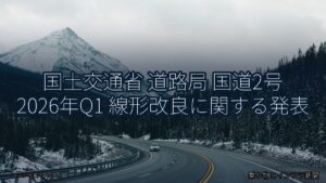 国土交通省 道路局 国道2号 2026年Q1 線形改良に関する発表（乗り物とインフラ新聞）