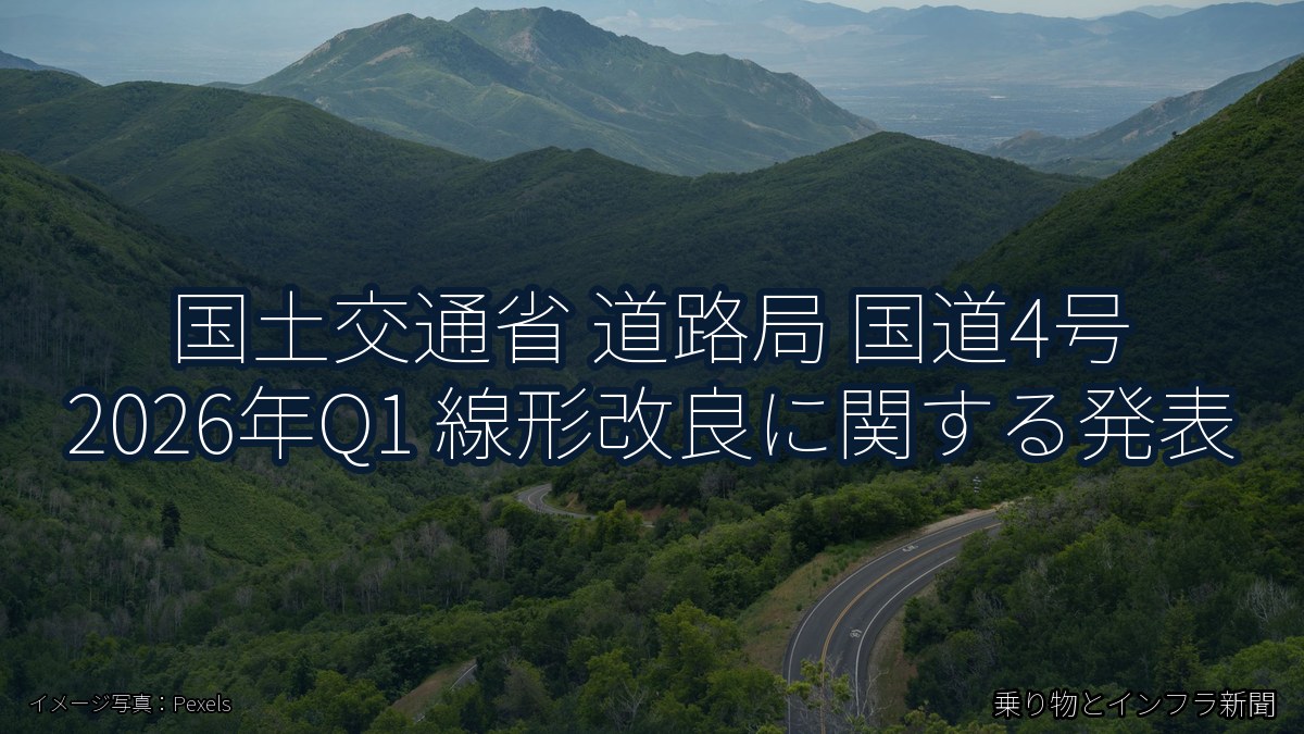 国土交通省 道路局 国道4号 2026年Q1 線形改良に関する発表（乗り物とインフラ新聞）