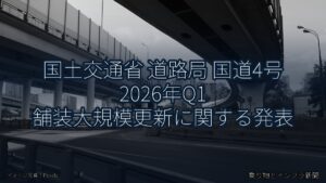 国土交通省 道路局 国道4号 2026年Q1 舗装大規模更新に関する発表（乗り物とインフラ新聞）