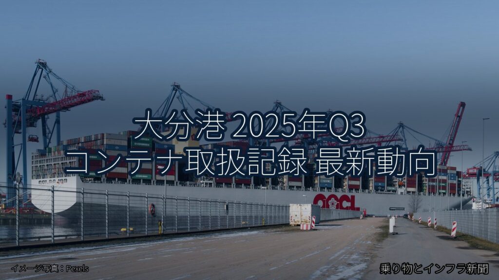 大分港 2025年Q3 コンテナ取扱記録 最新動向（乗り物とインフラ新聞）