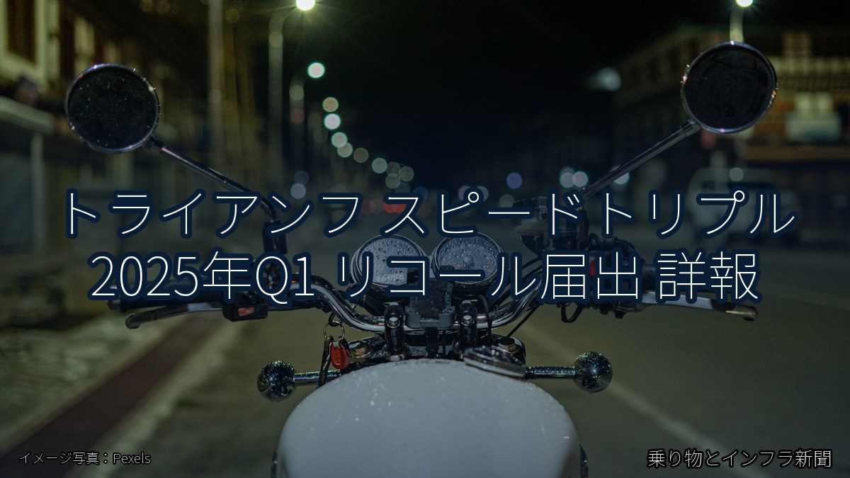 トライアンフ スピードトリプル 2025年Q1 リコール届出 詳報（乗り物とインフラ新聞）