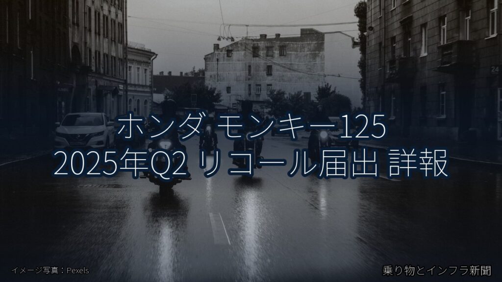 ホンダ モンキー125 2025年Q2 リコール届出 詳報（乗り物とインフラ新聞）