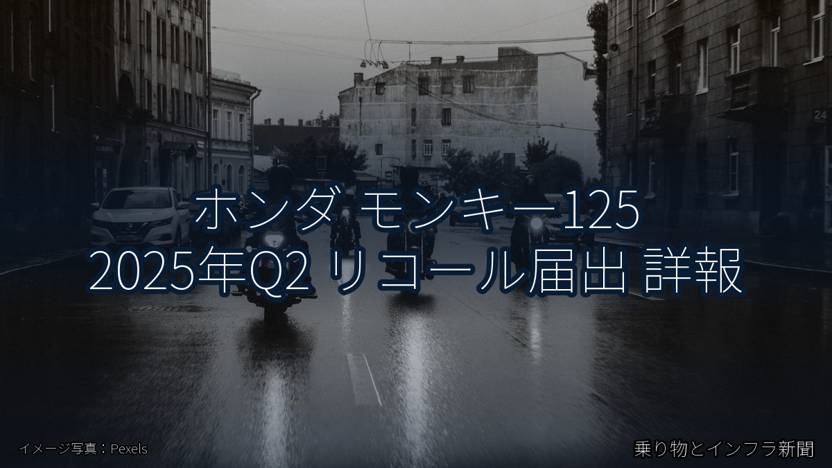 ホンダ モンキー125 2025年Q2 リコール届出 詳報（乗り物とインフラ新聞）