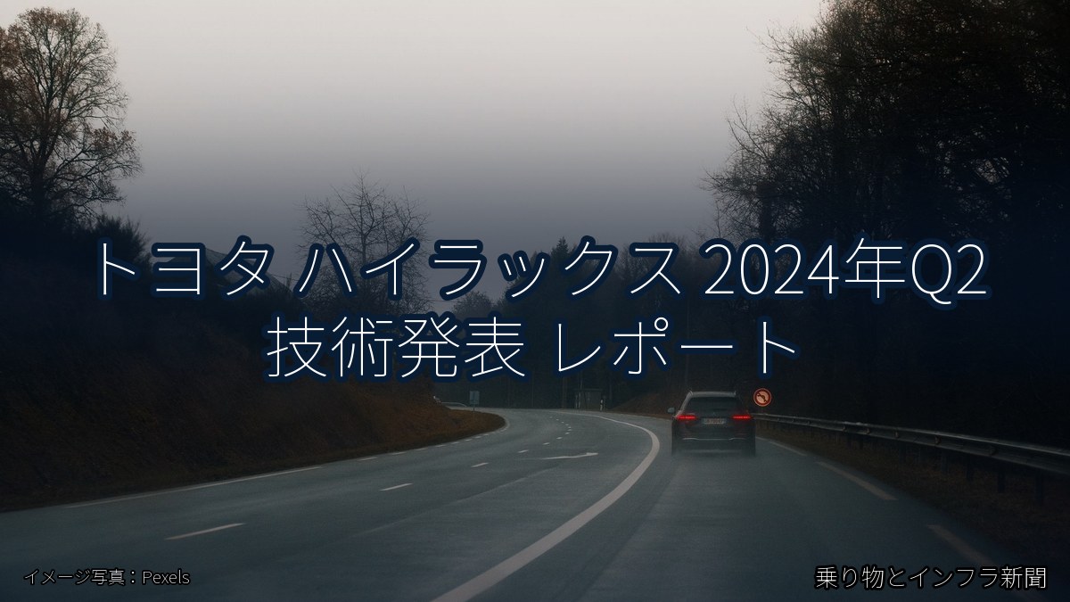 トヨタ ハイラックス 2024年Q2 技術発表 レポート（乗り物とインフラ新聞）