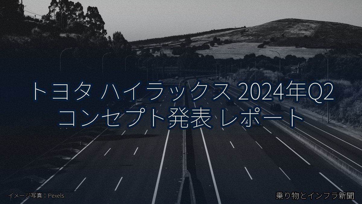 トヨタ ハイラックス 2024年Q2 コンセプト発表 レポート（乗り物とインフラ新聞）