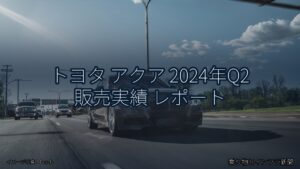 トヨタ アクア 2024年Q2 販売実績 レポート（乗り物とインフラ新聞）