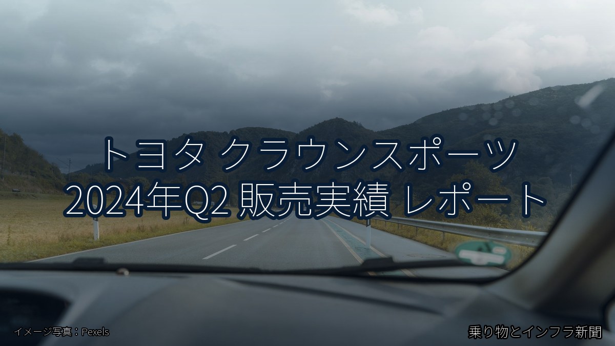 トヨタ クラウンスポーツ 2024年Q2 販売実績 レポート（乗り物とインフラ新聞）
