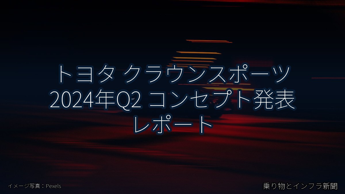 トヨタ クラウンスポーツ 2024年Q2 コンセプト発表 レポート（乗り物とインフラ新聞）