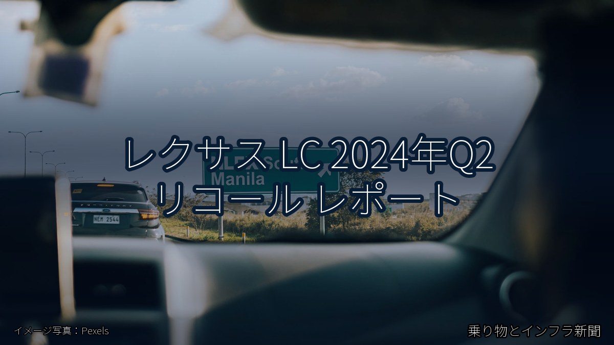 レクサス LC 2024年Q2 リコール レポート（乗り物とインフラ新聞）