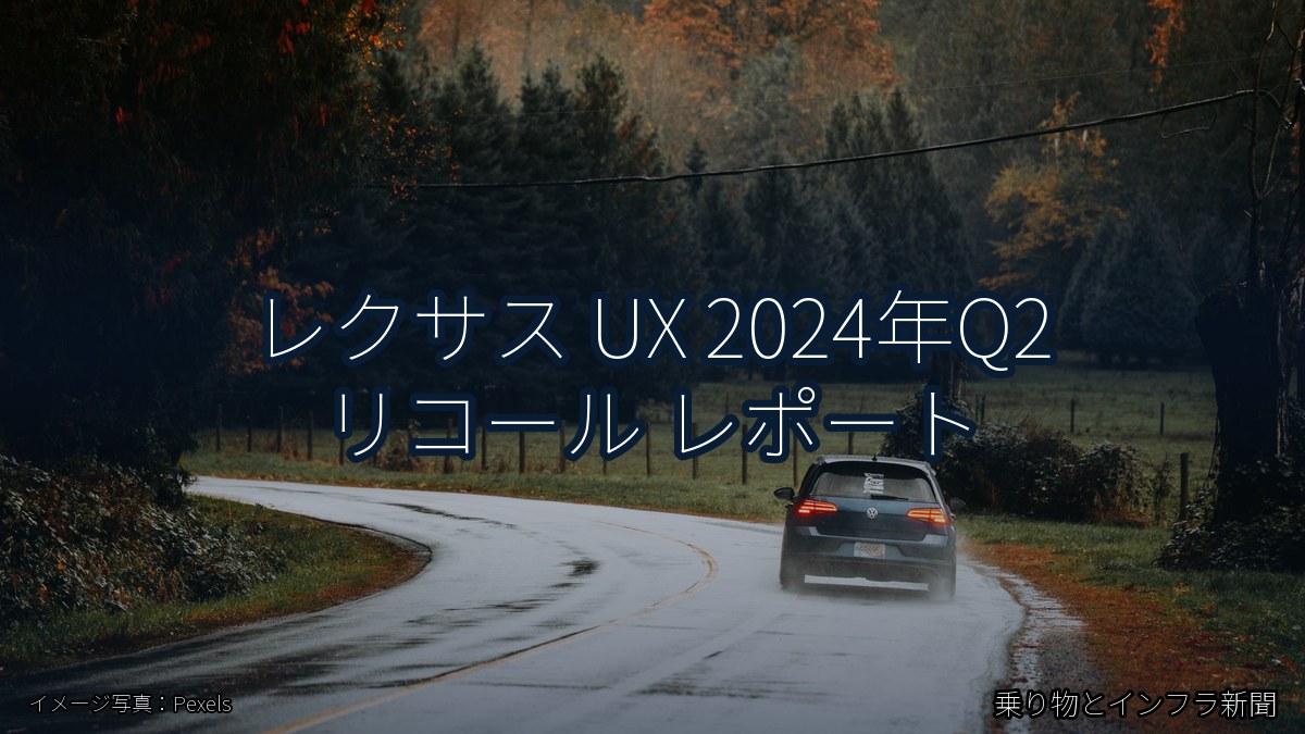 レクサス UX 2024年Q2 リコール レポート(乗り物とインフラ新聞)