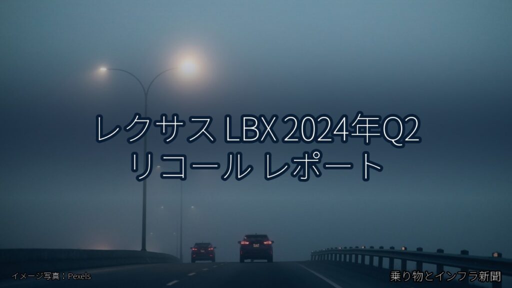 レクサス LBX 2024年Q2 リコール レポート（乗り物とインフラ新聞）