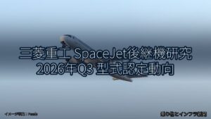 三菱重工 SpaceJet後継機研究 2026年Q3 型式認定動向（乗り物とインフラ新聞）