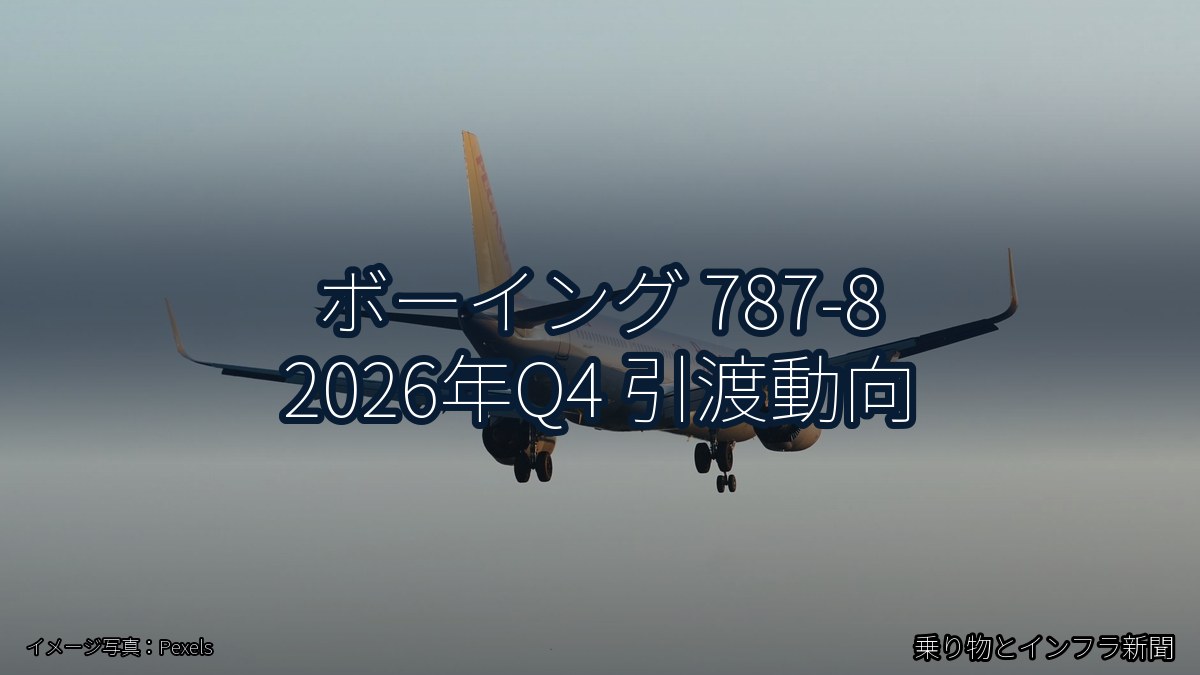 ボーイング 787-8 2026年Q4 引渡動向（乗り物とインフラ新聞）