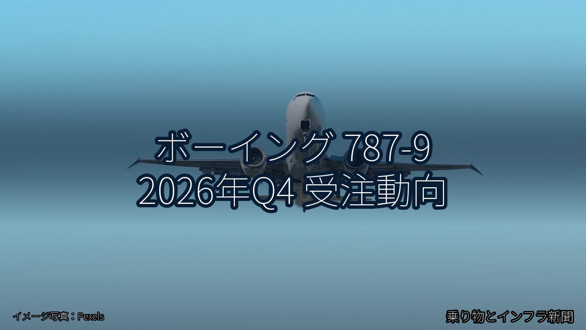 ボーイング 787-9 2026年Q4 受注動向(乗り物とインフラ新聞)